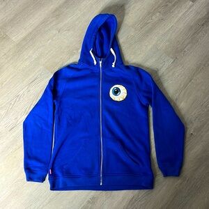 2012 mishka blue zip up hoody size medium